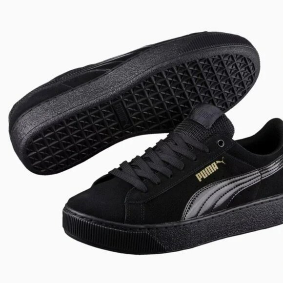 PUMA – Retro Black Vikki Platform Sneaker - Picture 2 of 16